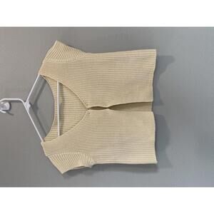 Commence Butter Yellow Knit Top, Size Medium